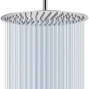 Voolan 40.5cm Runden Chrom Einbauduschkopf