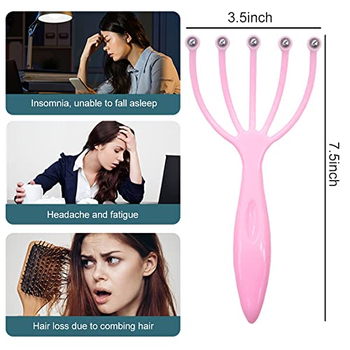 Yontens Scalp Massager Popular Manual Head Massager Scalp Care Stress Head Refreshing Head Relax Stress Relief Home Business Trip Travel Work Beauty Salon Unisex #TOP1