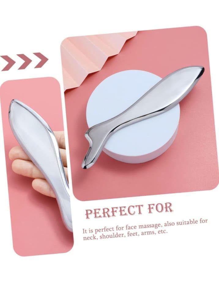 Stainless Steel Gua Sha Massage Tool, 15.2cm Length, 3cm Width
