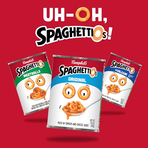 SpaghettiOs Canned Pasta with Meatballs, 15.6 oz Can (Pack of 24)