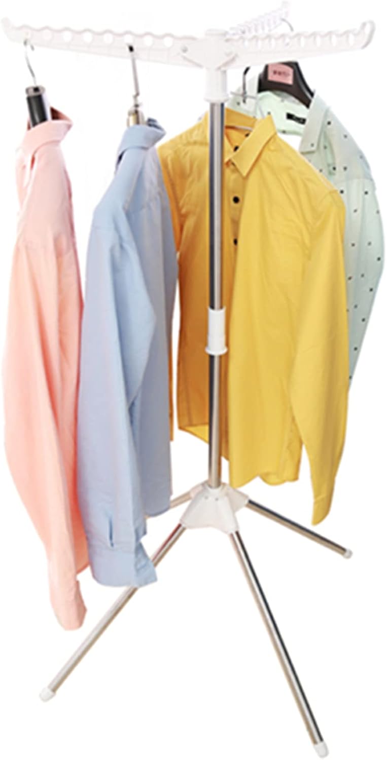 Drying Rack 27 Non-Slip Clothes Hanging Holes 360℃ Clothes Hanging Design Adjustable Portable Tripod Very Suitable for Indoor