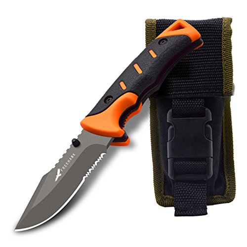 Freehawk Multi-Purpose Folding Hunting Knife Survival Tactical Knife Camping Knife Folding Blade Knife