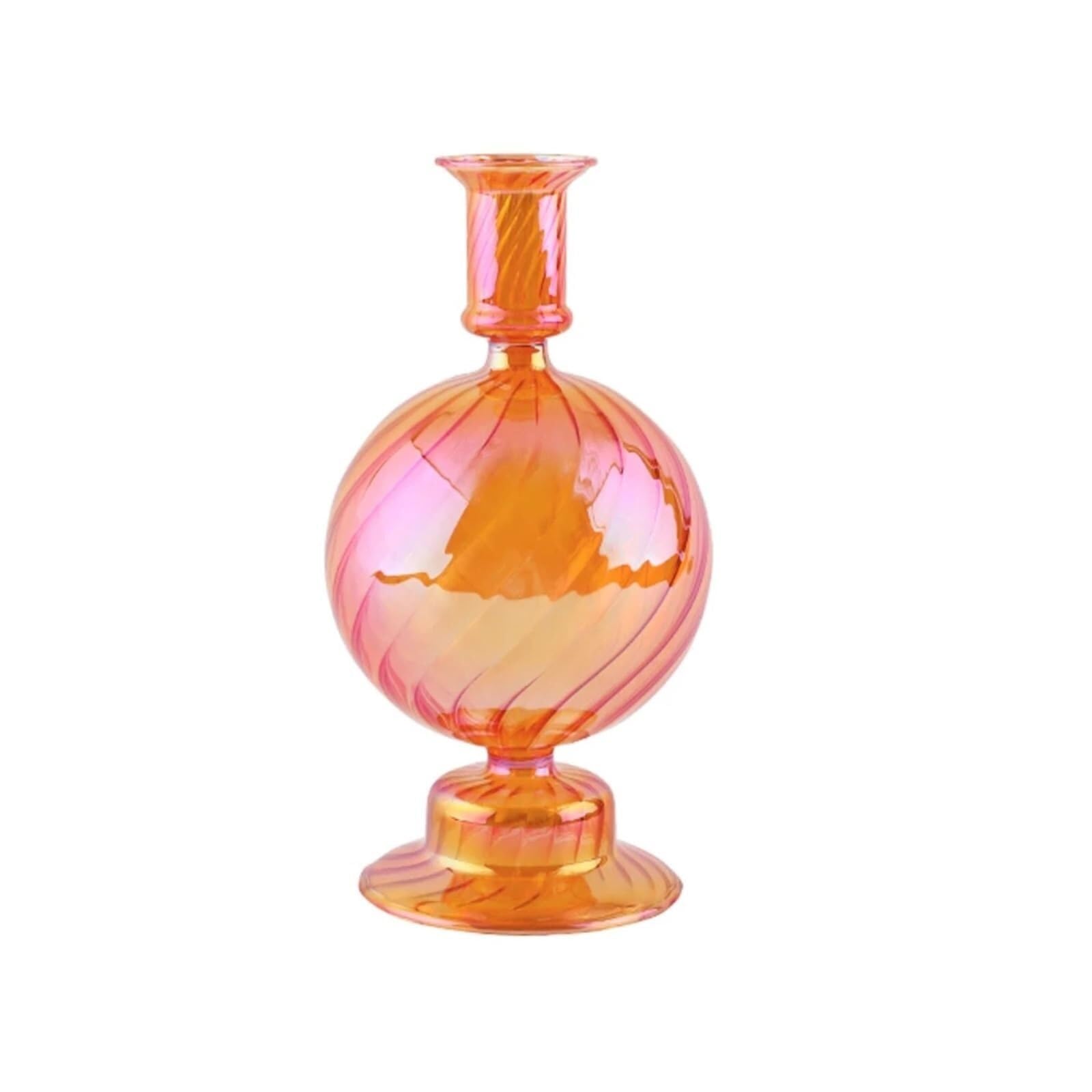 Candle Holders Retro Candlesticks Taper Candle Holders Tall Decoration Party Glass Vase Home Decor Wedding(Color B,STYLE2)