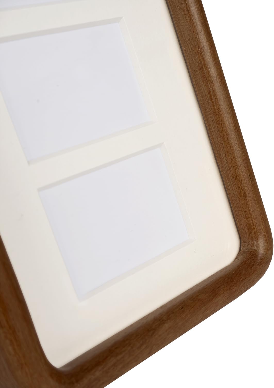 4"x12" Collage Picture Frame with Single Mat, Holds 1.5x2.5 Photos – Wall-Mountable, Horizontal or Vertical Display-6 Openings