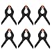 Price comparison product image ESUMIC® 6PCS 4Inch Black Nylon Backdrop Clamps Heavy Duty Spring Clamps for Muslin Paper Photo Background