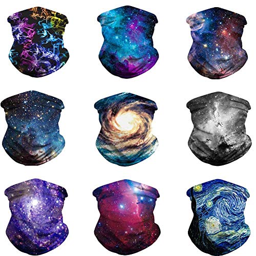 Tooplab 9 PCS Pañuelos Bandana Cabeza Elástica Multifunción Bandana Protección Ultravioleta para el Ciclismo Motorista Aire Libre Deporte