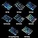 25 Sheet Resin Art Supplies Kit with Transparent Stickers, Holographic Clear Film for Resin Craft DIY Jewelry in Assorted Shapes