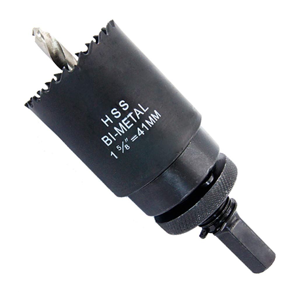 Scie-cloche 41 mm avec mandrin robuste et foret annulaire HSS - 8