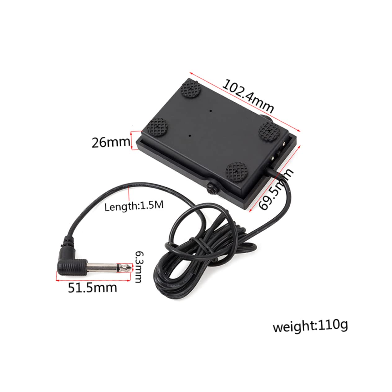 ibasenice 3pezzi Pedale Sustain Per Tastiera Elettronica Controller Compatibile Con Pianoforti Digitali e Midi Design Compatto e Resistente Accessorio Musicale Essenziale