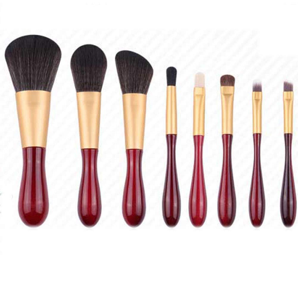 ZYFF huazhuangshua Pennello per Trucco, Otto Piccole Gocce Fondotinta per Pennelli Trucco, Set Completo Di Strumenti per La Bellezza Del Principiante Con Borsa Rossa Pennelli