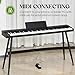 KUMENG digital Piano 88 Key Semi Weighted Keyboard,Full-size Electric Piano for Beginners,with Sheet Music Stand,Pedal,Power Adapter,Headphone Mode,USB-MIDI (Matte Black)