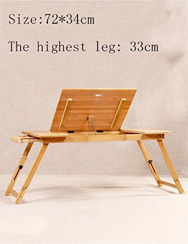 Support ordinateur portable MU Lazy Table Bamboo Bed avec plateau inclinable