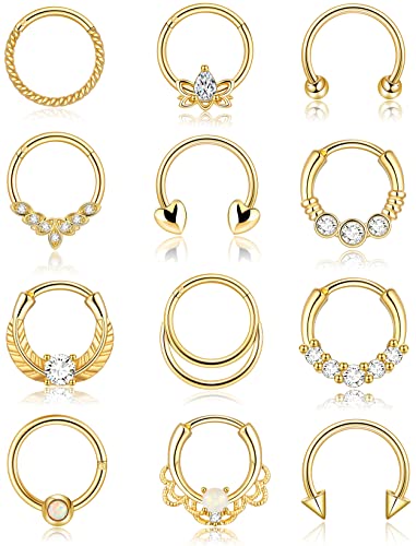 Septum Ring 16g Cute Septum Nose Rings Septum Daith Piercing Jewelry Septum Clicker