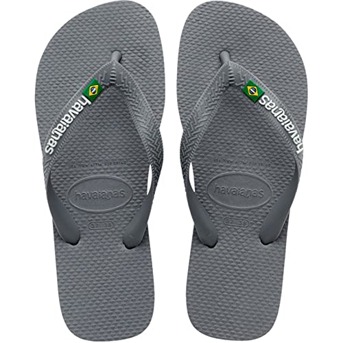 Camisa Hawaiana Funky 19 Havaianas Brasil Logo, Chanclas Unisex adulto, Steel Grey Steel Grey, 43/44 EU