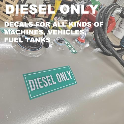 Image of 8PCS Diesel Only Sticker for Boat Decals Cars Truck Labels Tractors Fuel Cans Gas Caps Fuel Tanks 6x2 Inch