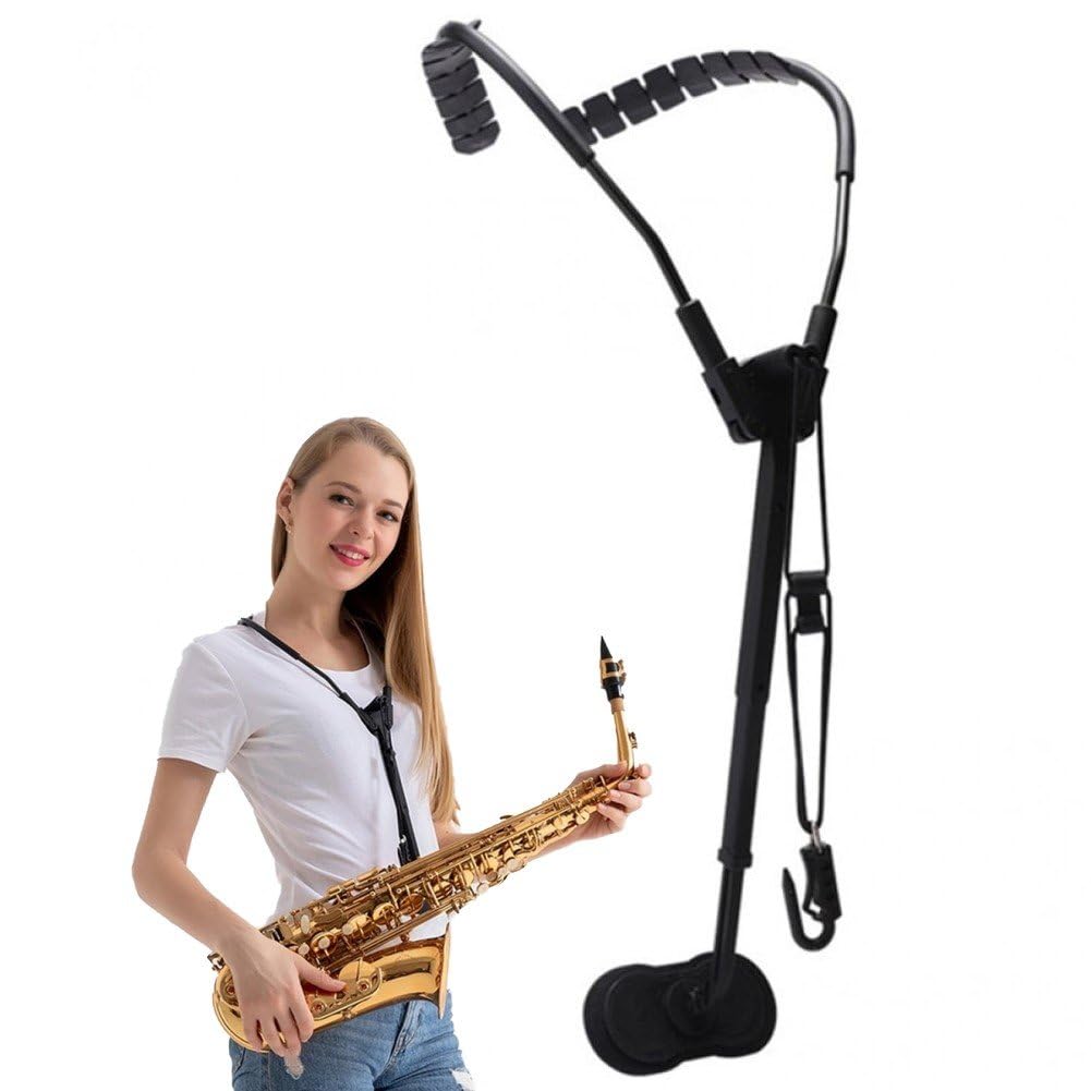 Imbracatura per Sassofono Supporto per Sassofono Comodo Gancio per Tracolla per Sassofono Corno Tenore Baritono Alto Sax Soprano Clarinetto