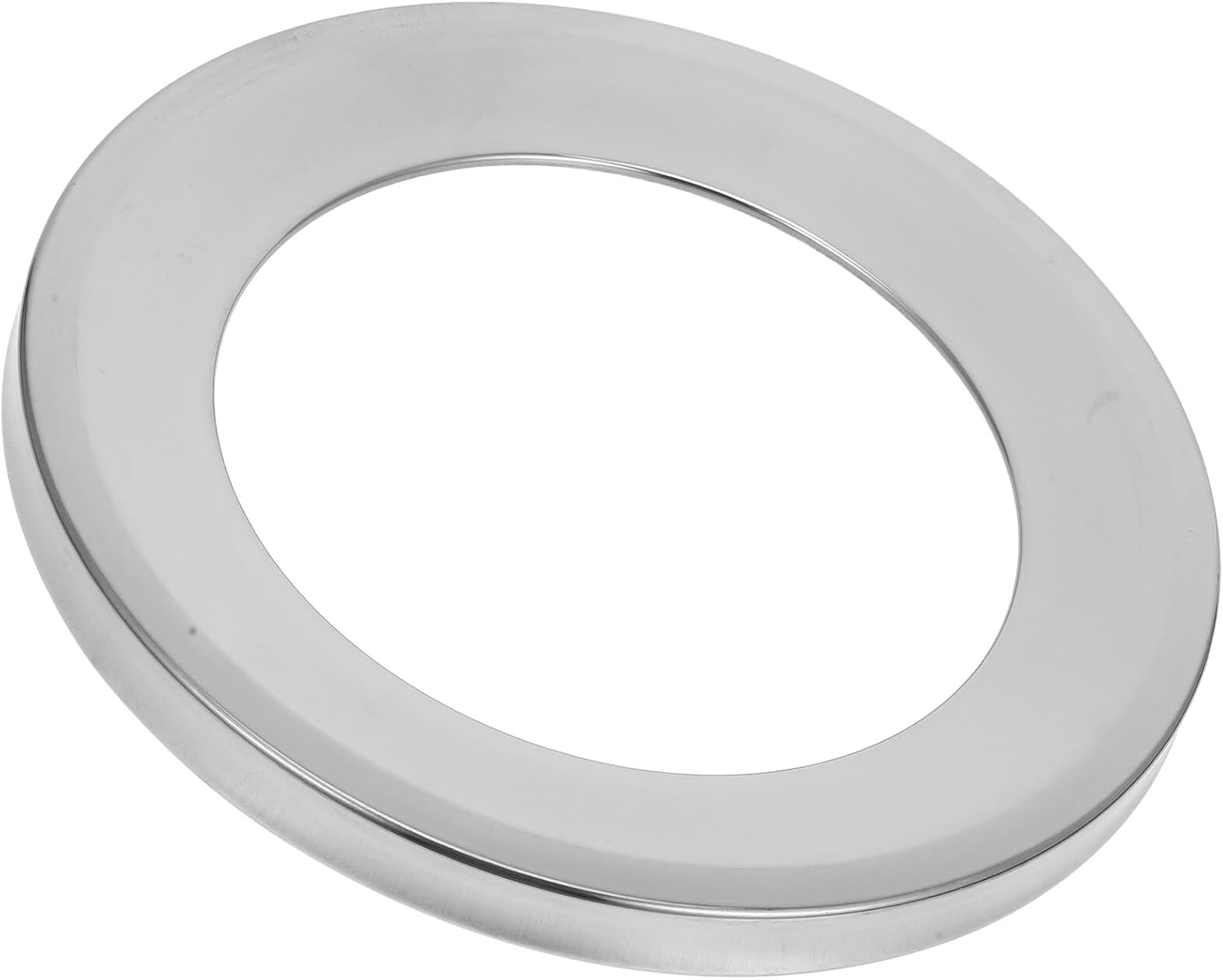 Metal Trash Can Lid 30x30cm Stainless Steel Built-in Waste Bucket Cover with Swing Cover for Kitchen Bathroom Sink Use