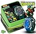 Nickelodeon Teenage Mutant Ninja Turtles Kids' LCD Watch – Flashing Light-Up Display, Bumpy Rubber Strap, Green Bezel, Digital Time Display, Adjustable Fit – Fits Wrists 5.5