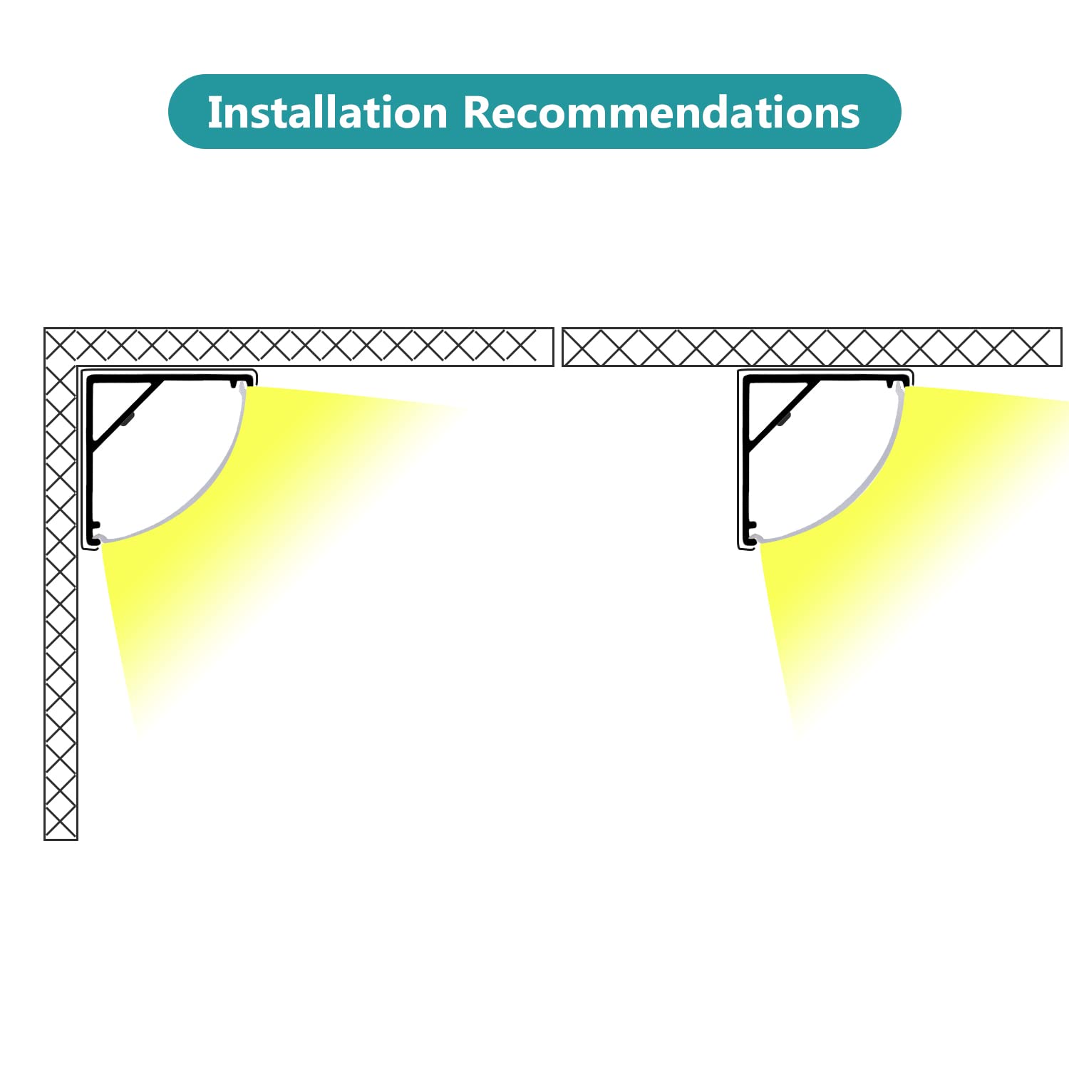 Sonnewelt 40 x 1 m profil LED aluminiowy, profil aluminiowy LED w kształcie litery V do taśm LED/pasków/pasków (1-11 mm) z osłoną, w zestawie zaślepki i klipsy montażowe do taśm LED