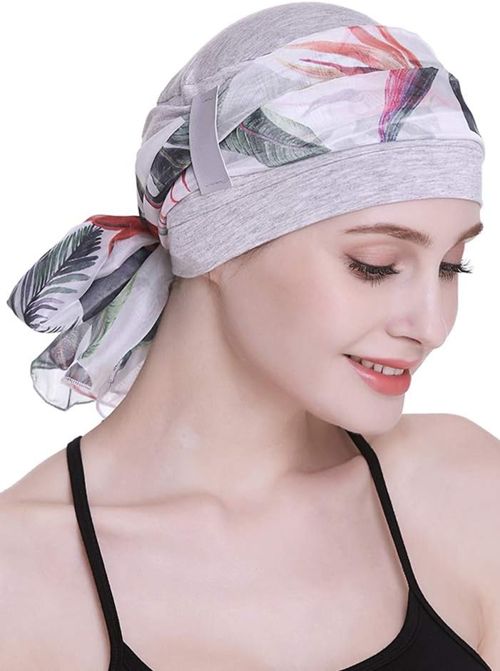 Elegant Chemo Cap with Silky Scarfs for Cancer Women Hair Loss Sleep Beanie - Image 3