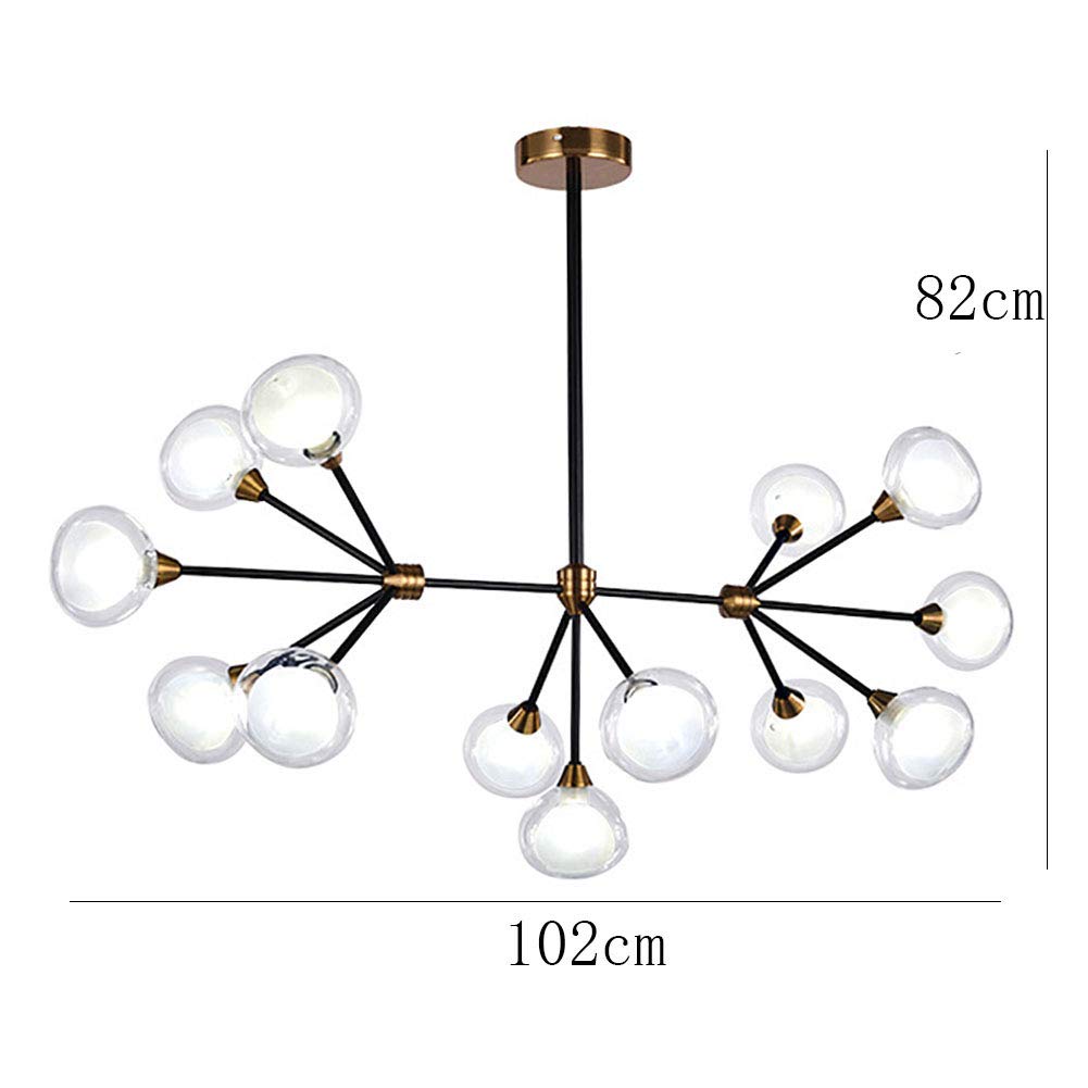 Lampadario Moderno a 5 luci con Paralume a Sfera in Vetro, plafoniera Sputnik Stile Mid Century per Cucina, Sala da Pranzo e Soggiorno - Bronzo. È Molto Gentile da Parte Tua.