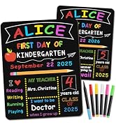 First & Last Day of School Board, 10.3 x 13 Inch Double Sided Back to School Sign for Kids/Girls/...