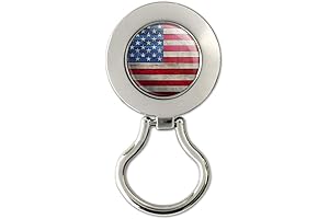 Rustic American Flag Eyeglass and Badge Holder with Bonus Pin