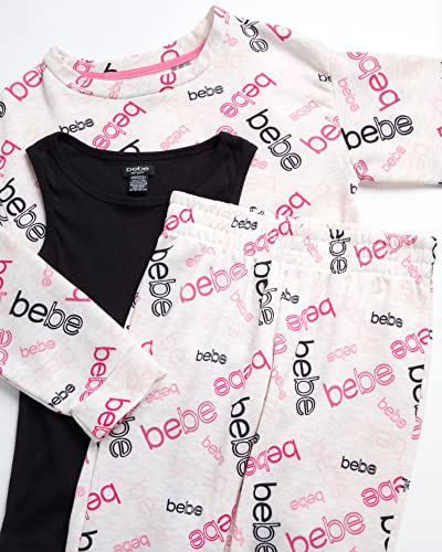 bebe Girls' Activewear Set - 3 Piece Soft Yummy Fleece Cropped Sweatshirt, Jogger Sweatpants, and Tank Top Set (Sizes: 4-16)3