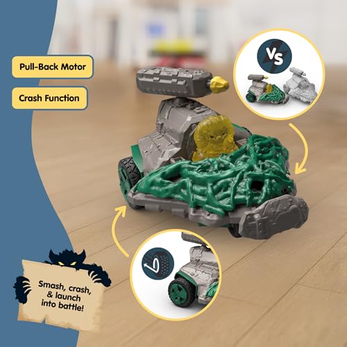 Image of Schleich Eldrador Creatures - 15PC Jungle Jet Vehicle with Mini Creature Playset - Kids Ages 7+ | 42666 | Monster Figurine, Battle Creature Toy for Boys 7+, Fantasy Beast, Action Figure Gifts, Screen-Free Imaginative Pretend Play