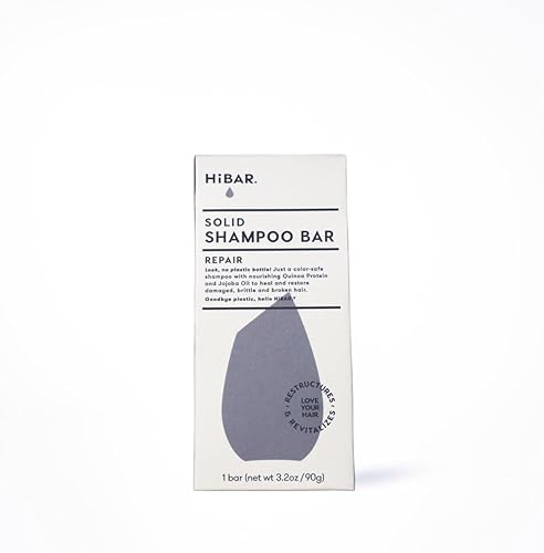 Miniatura 4 de HIBAR - Barra de champú reparadora - Para cabello dañado, roto y quebradizo - Restaura y nutre - Con proteína de quinua y aceite de jojoba - Sin