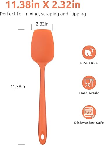 Miniatura 2 de U-Taste Espátulas de cuchara para hornear resistentes al calor, flexibles y fuertes, resistentes al calor, 600F, 13 pulgadas, 4 onzas, cucharón de