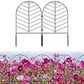 Animal Barrier Garden Fence 22inch(H) x32ft(L),30 Panels No Digging Garden Fence Panels,Rustproof Metal Fencing for Yard,Dog Rabbits Wire Section Garden Edging Bord for Yard,(Banana Leave Shape)