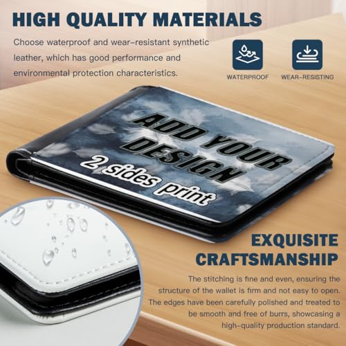 Custom mens wallet For Image,Logo Design Your Own Name Picture Perfect Gifts For Son men wallet personalized4