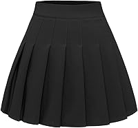 Timormode Women's High Waist Pleated Mini Skater Skirt - Tennis Cheerleader Casual Everyday Tennis Skirt