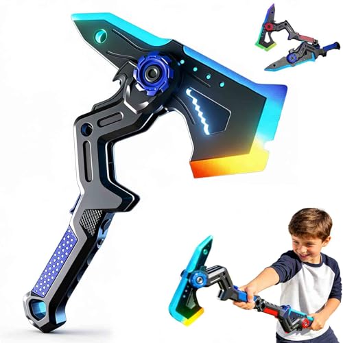 Dual Axe Blade,2-in-1 Cyberpunk Axe Blade with 7Color Change LED