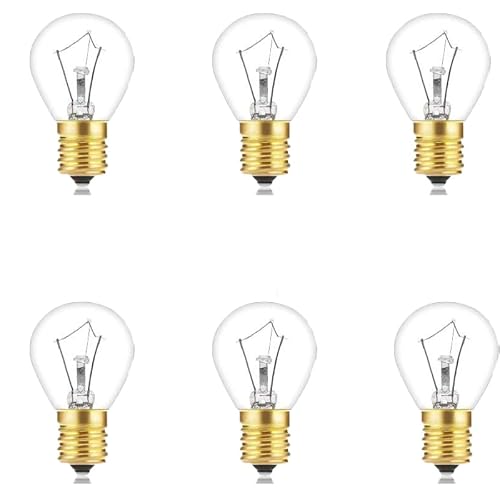 Lava Lamp Bulbs 6-Pack 30W E17 Base 120V - Enhanced Heat Stability for 14.5