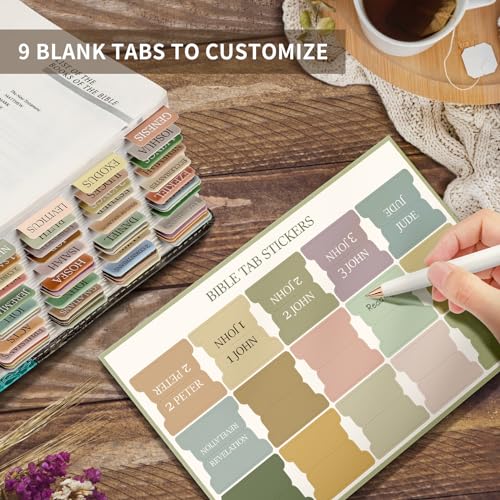 image for Taja Bible Tabs for Women & Men, Laminated Bible Tabs for Study Bible,