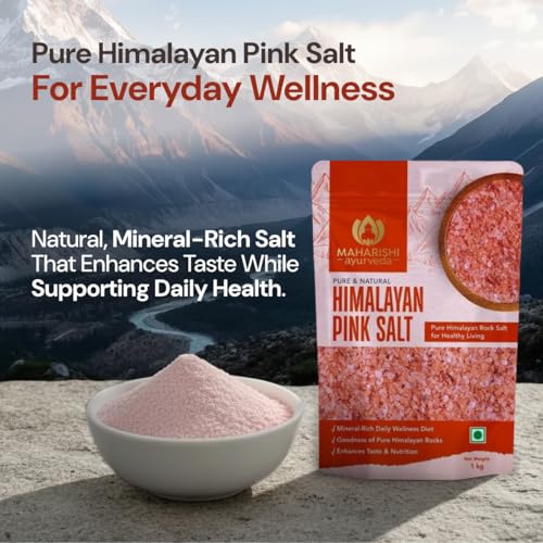 Image of Maharishi Ayurveda Himalayan Pink Salt | Pure, Unrefined Sendha Namak | Mineral-Rich Natural Salt for Daily Cooking | 1 kg