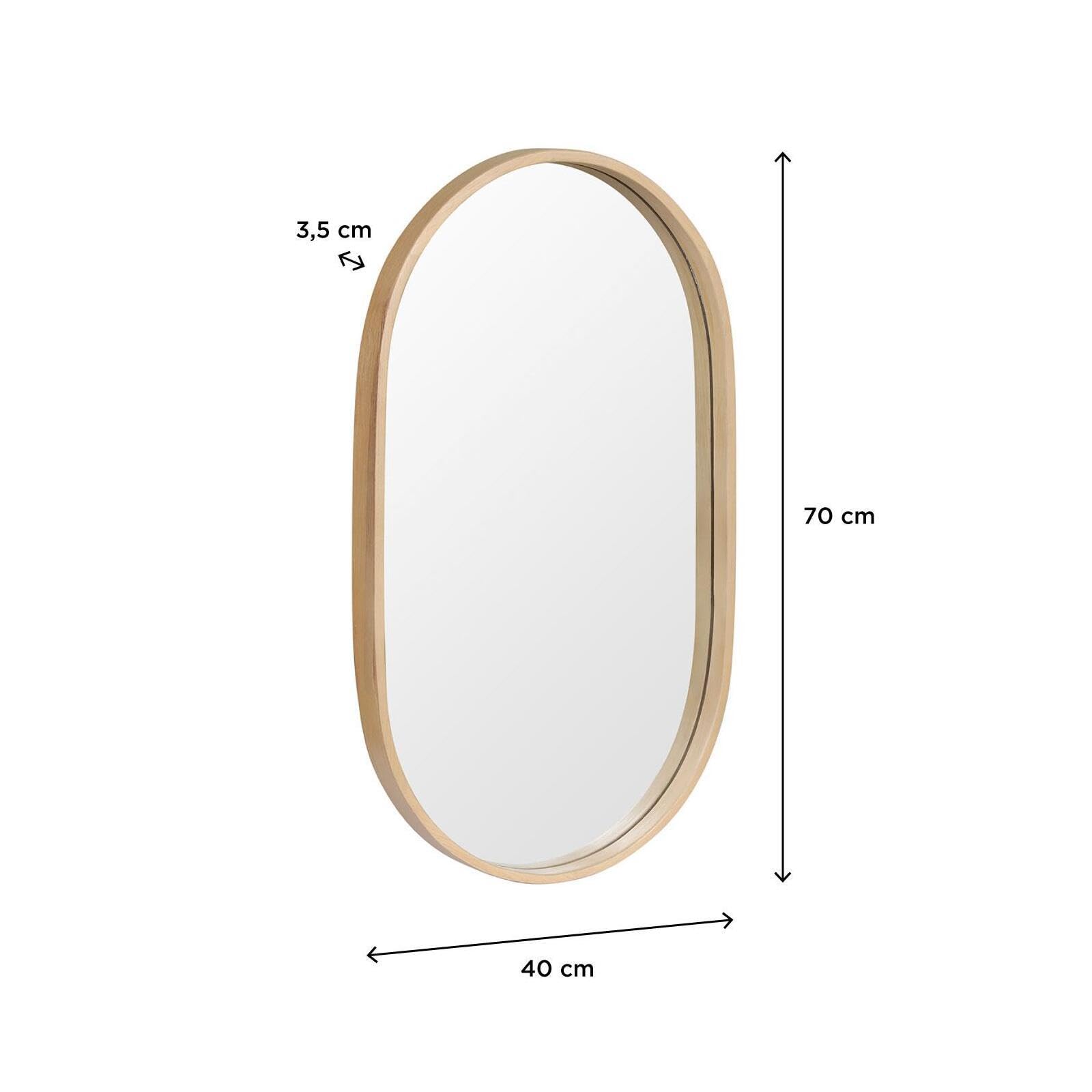 Spiegel, oval, 40 x 70 cm, Pepper Eiche