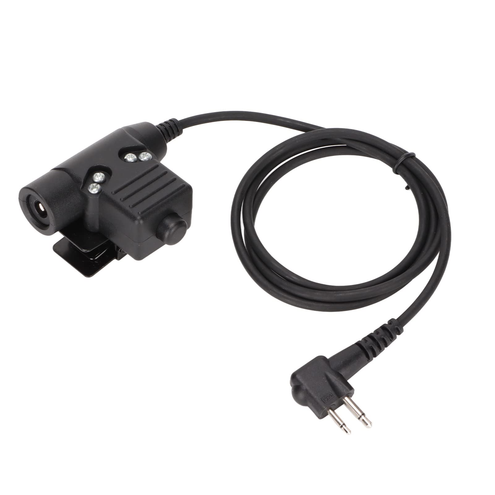 Auriculares Militares Tapón de 7,1 Mm Orejeras de Protección Auditiva con U94 PPT para Motorola GP88 GP-300 GP3688 DEP450 EP450, Orejeras de Silicona Reducción de Ruido Electrónico Activo(marrón)