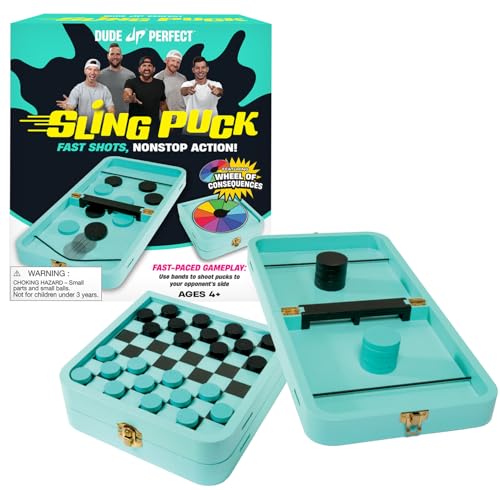 Dude Perfect Sling Puck & Checkers Game Set miniatura 1