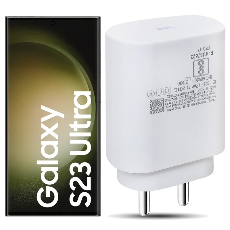 Image of 25W Type-C Super Fast Charger Compatible for Samsung Galaxy S23 Ultra /S23 /S23 Plus /S22 Ultra /S21 Fe 5GMobile Phone Charging True PD Adapter [Quick Charge] Adaptive Wall Charger - 25 Watt (White)