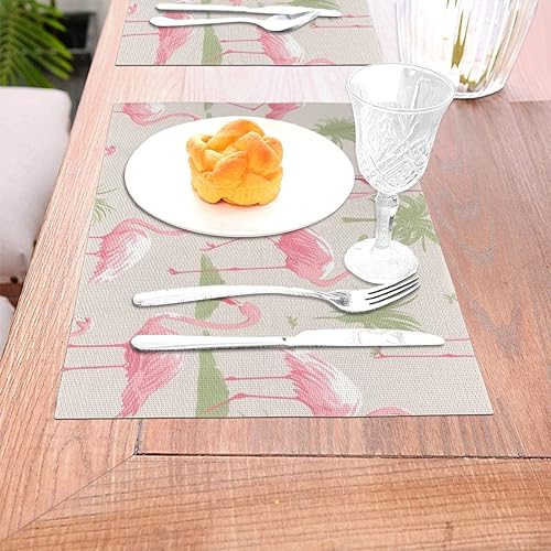 Sets de table PVC flamants roses 30x46 cm antidérapants