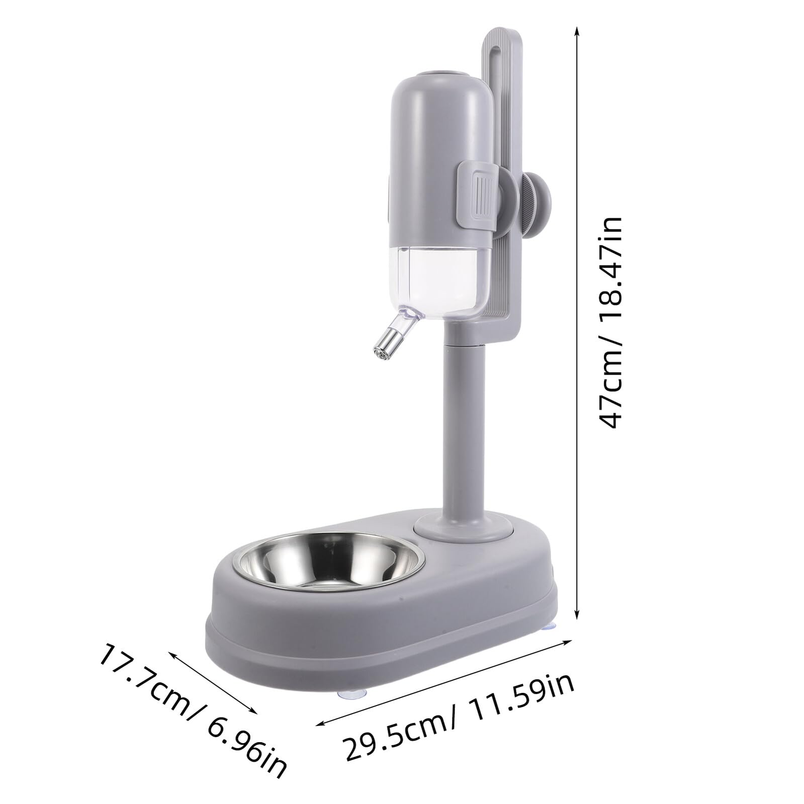 Comedero y Bebedero para Perros y Gatos con Cuenco Desmontable Dispensador Automático de Agua y Comida y Resistente Apto para Jaulas Acero Inoxidable y Duradero