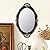 YCHMIR Vintage Mirror Small Wall Mirror Hanging Mirror 14.5 x 10 inchs Oval Brown