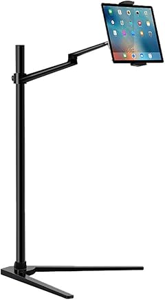 Soporte de tel?fono m?vil Soporte de tableta Soporte de piso Soporte de la cama de cabecera Marco de soporte para Ipad, Iphonex, Xmax, Xs, Xr, etc,Black
