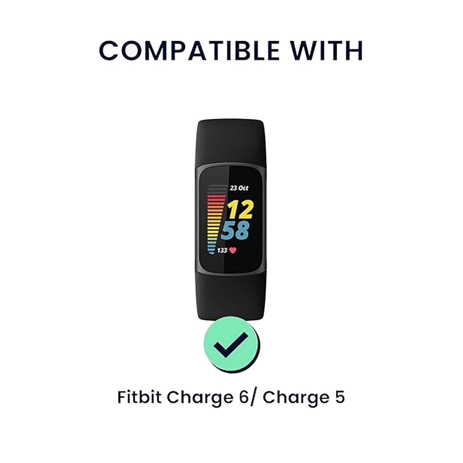 18mm Złącze metalowe do Paska Fitbit Charge 6, adapter szybkiego montażu, złącze wymienne do pasków Fitbit Charge 5.