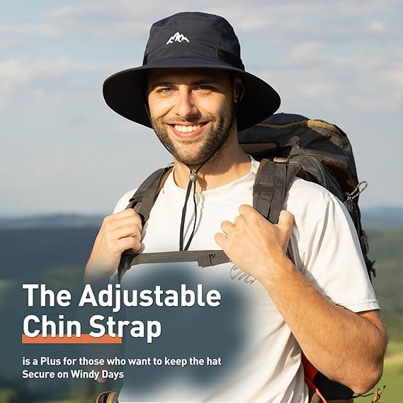 Image of TOP-EX L /XL /XXL UV50+ Waterproof Bucket Sun Hat for Fishing Golf Hiking All-Weather Outdoor Rain Hat Stiff Brim
