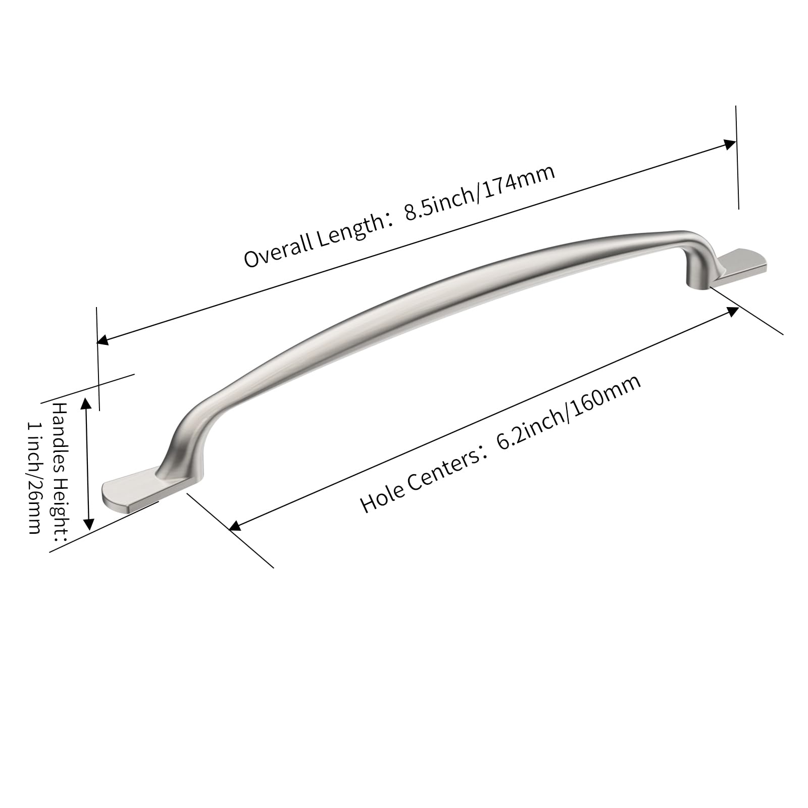 FURNIWARE Pack of 10 Cabinet Handles - Image 4