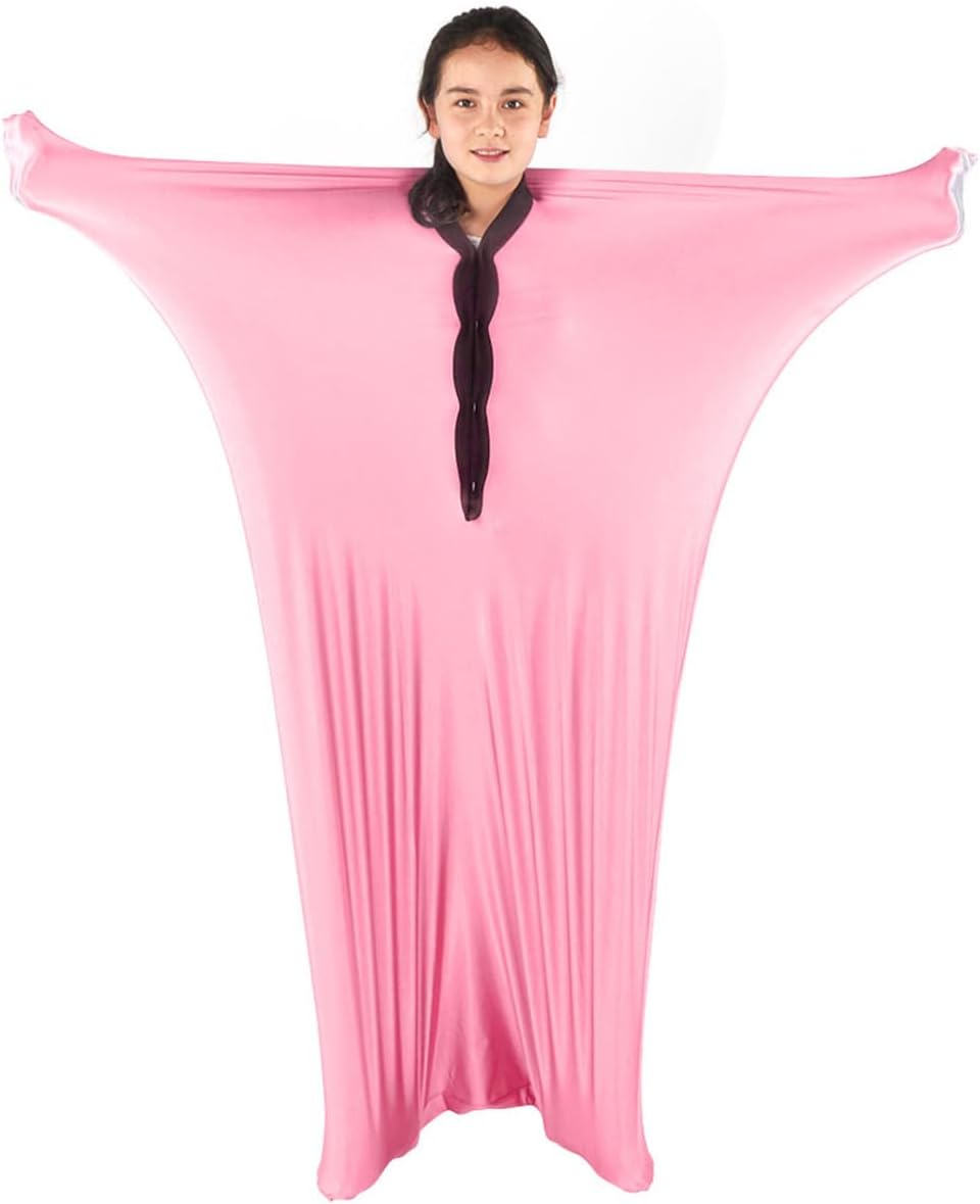TOPARCHERY Sensory Sox Body Socks ，56" x 27" Full Body Wrap to Relieve Stress Deep Pressure Simulation Body，Good for Height: 52"-61" Large，Pink